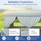 Large 10x20 FT Outdoor Canopy Tent with 6 Sidewalls, Windows, Sandbags, Wind Ropes, Wheeled Bag, Adjustable Height Heavy Duty Pop Up Gazebo Shelter